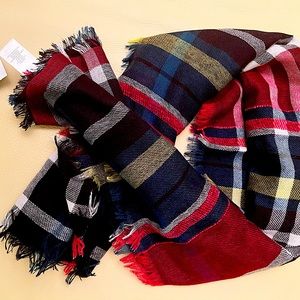 J. Jill Chenille-Textured Plaid Square Scarf